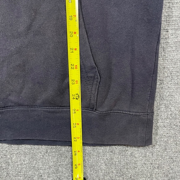 Stussy World Tour Logo Hoodie Mens Large Faded Black Sweatshirt 0965 - Picture 8 of 9